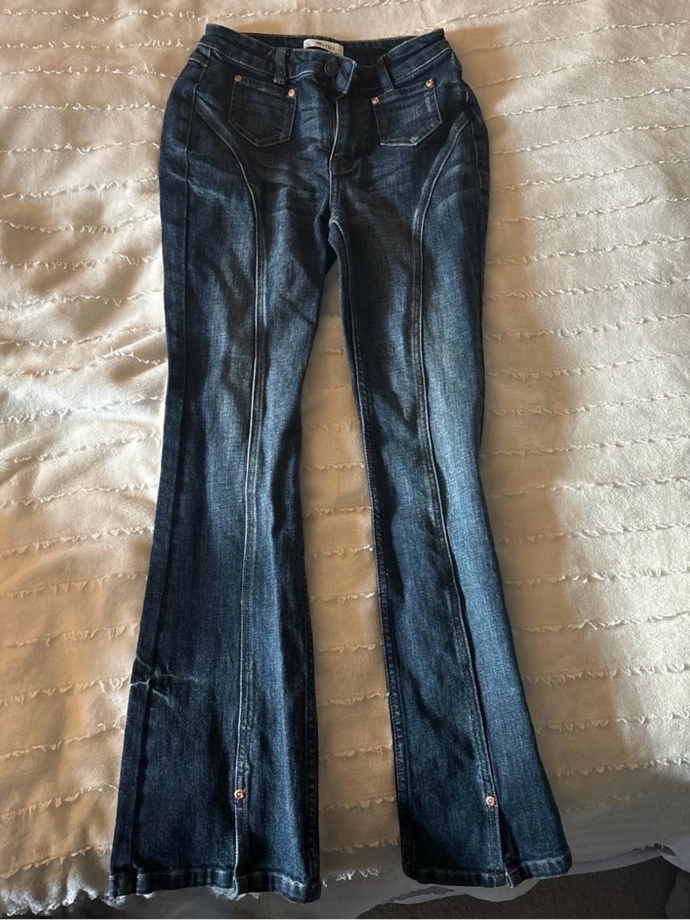 Dark Blue Women's Flared Jeans